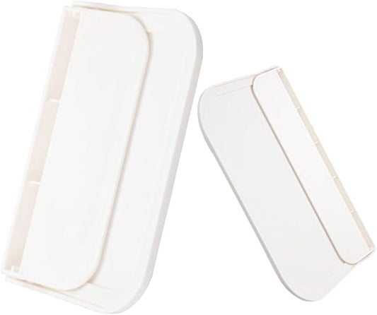 ULTECHNOVO 2pcs Adhesive Floating Bathroom Shelves Foldable Storage Rack for Towels and Soap Modern Wall-Mounted Organization for Small Spaces