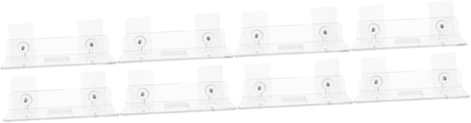 Tofficu 8pcs Wall-Mounted Acrylic Storage Shelves for Bathroom Kitchen Living Room Sundries Holders Easy Installation Minimalist Design