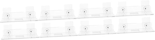 Tofficu 8pcs Wall-Mounted Acrylic Storage Shelves for Bathroom Kitchen Living Room Sundries Holders Easy Installation Minimalist Design