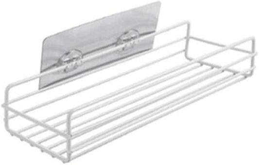 AGYH Bathroom Shelf Wall Hanging Bathroom Punch-Free Storage Rack Vanity Wall Storage Rack (Color : White)