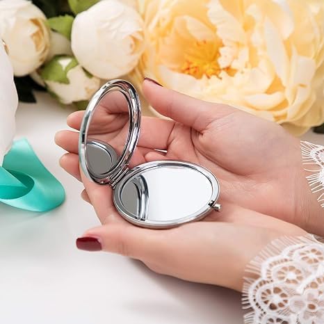 Niece's Makeup Compact Mirror - Sliver, Aunt & Uncle Gift Option