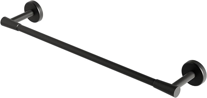 HELVEX Deco Collection Towel Bar Bathroom Accessory, Bathroom Towel Holder Bathroom Hardware, Matte Black Finish UDC-05-MB