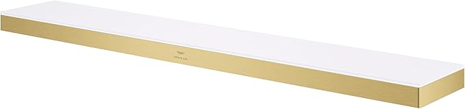 GROHE 40 965 1 Allure New 24" Glass and Metal Bathroom Shelf -