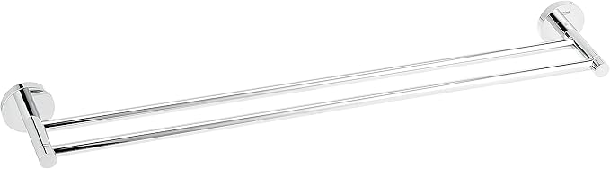 GROHE 40802001 Essentials Double Towel Bar, 24-Inch, Starlight Chrome