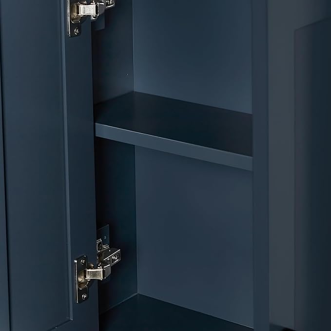 ARIEL Bathroom Wall Cabinet 26" H x 21" W x 8" D - Closed Door - Midnight Blue