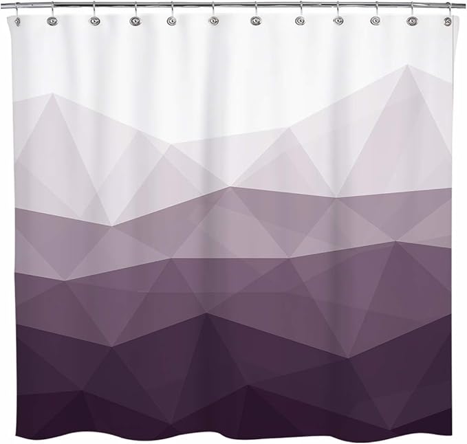 Sunlit Designer Shower Curtain, Popular Shower Curtain, Ombre Purple Fabric Shower Curtains for Bathroom Decor, Contemporary Bathroom Curtains, Purple