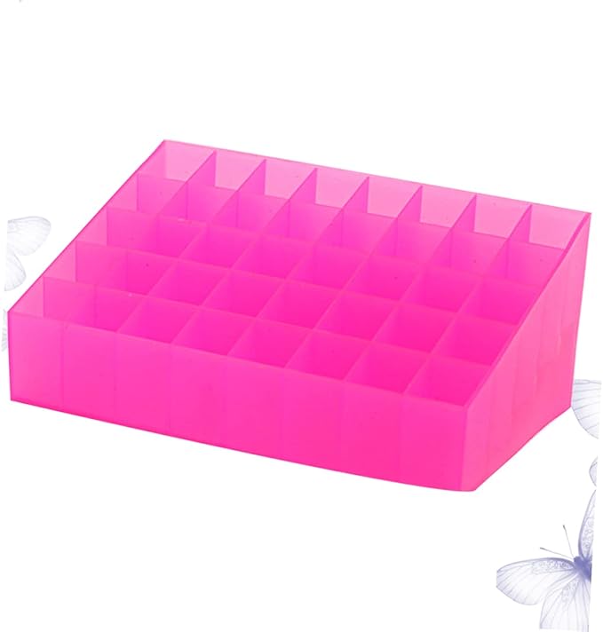 Vanity Makeup Holder 40 Slots Lipstick Storage Box Organizer for Travel Home Desk Modern Design