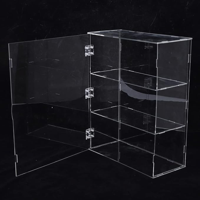 3 Layers 11''W x 4.7''D x 14''H Acrylic Countertop Display Show Case for Action Figures | Organize Cosmetics and Beauty Supplies on a Vanity