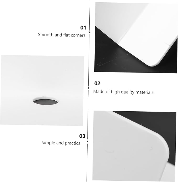 jojofuny Acrylic Floating Wall Shelf, Drill-Free Wall Mounted Speaker Holder, Punch-Free Storage Rack for Bathroom, Bedroom, Kitchen, 9.05 X 3.54 X 2.36 Inches, White