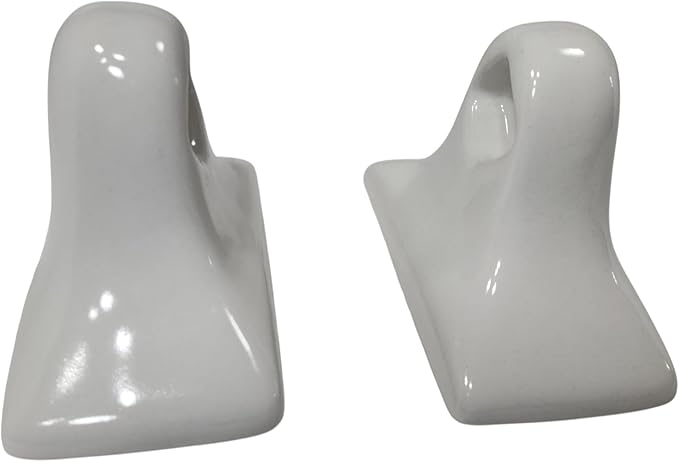 Vintage Snow White Ceramic Tile Towel Bar Rod Rack Post Holder Bracket Set Mid Century Modern Retro