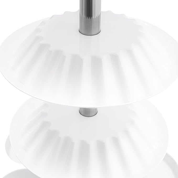 5 Tiers Nail Polish Trolley Display Organizer, 360 Rotating Nail Polish Rack Holder with Wheels, Up to 120, Rotating Essential Oil Display Stand for Home Spa Business Salon, White