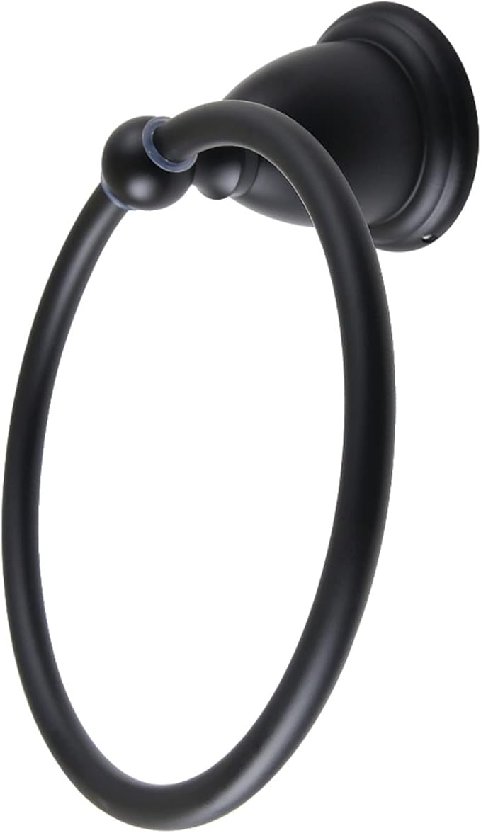 Kingston Brass BA1754MB Heritage 6-Inch Towel-Ring, Matte Black