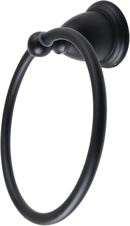 Kingston Brass BA1754MB Heritage 6-Inch Towel-Ring, Matte Black