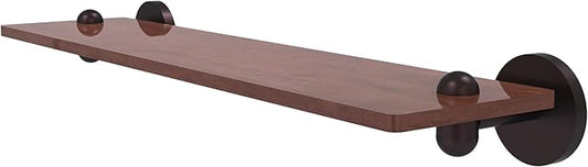 Allied Brass TA-1-22-IRW-ABZ Tango Collection 22 Inch Solid IPE Ironwood Shelf, Antique Bronze