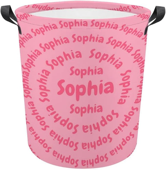 ZOE DAVISON Custom Laundry Baskets with Name,Personalized Name Laundry Hamper for Kids Baby Adults,Collapsible Clothes Storage Organizer,One Size