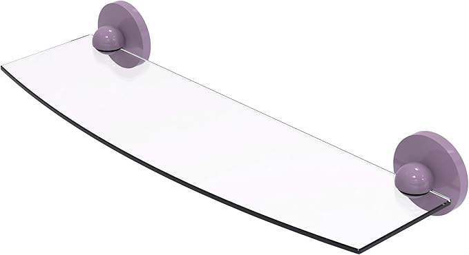 Allied Brass 1033/18-LVN Skyline Collection 18 Inch Glass Shelf, Lavender