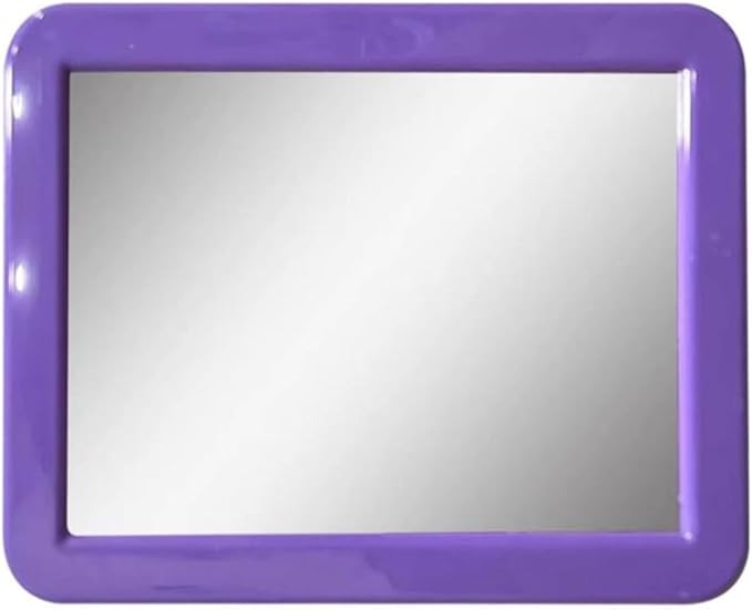 Gifts for Back to School Season,Purple Magnetic Locker Mirror - 5" x 7" Magnet Mirror for School, Bathroom, Workshop, Office,Small Mirrors for School Locker