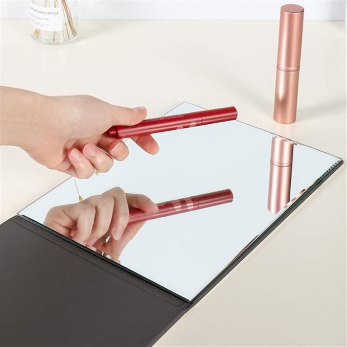 Zcooooool Large Portable Super HD Mirror - Multi Stand Angle Hand Free/Handheld/Tabletop Foldable Mirror 6.9x4.9 Inch