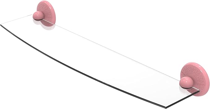 Allied Brass MC-33/24-PNK Monte Carlo Collection 24 Inch Glass Shelf, Pink