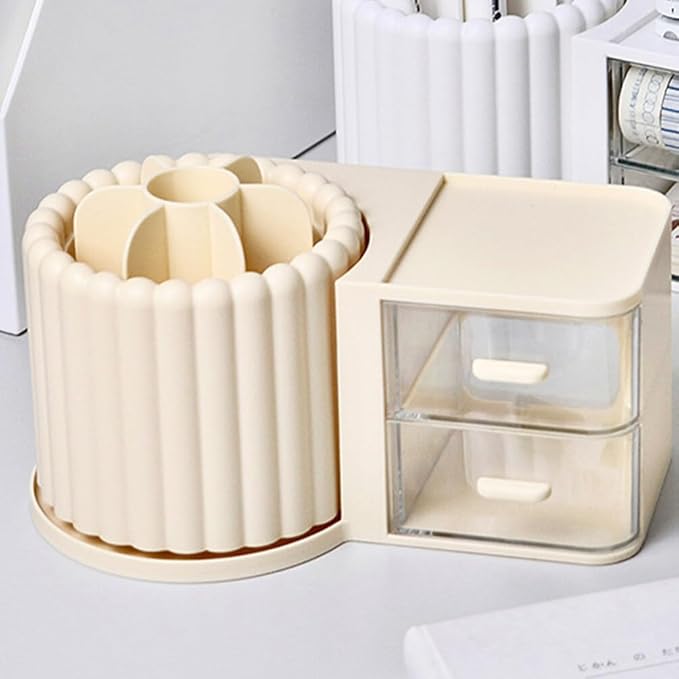 Rotating Pen Holder Makeup Brush Organizer Convenient Cosmetic Brush Holder Cosmetic Desktop Pen Organizer Office Organizer Supply cil