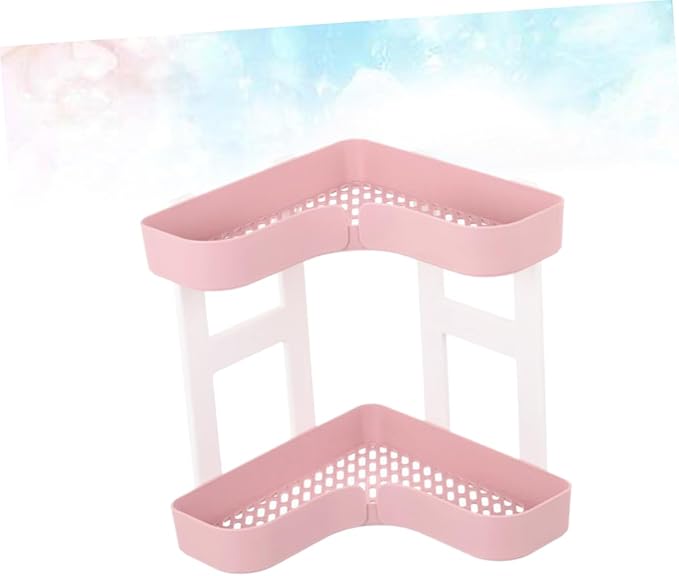 ULTECHNOVO Plastic Rack Corner Shelf Desk Stand Bathroom Shelves Capacity Environmental Material