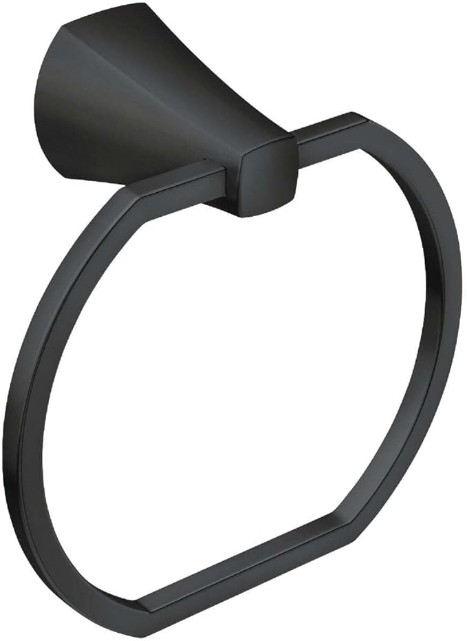 Moen MY8786BL Lindor Matte Black Towel Ring Matte Black