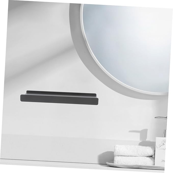 Hemobllo Bathroom Shelf Aluminum Alloy Wall Mounted Floating Storage Rack for Makeup and Grooming Essentials Space Saving Design for Bathroom and Restroom Decor