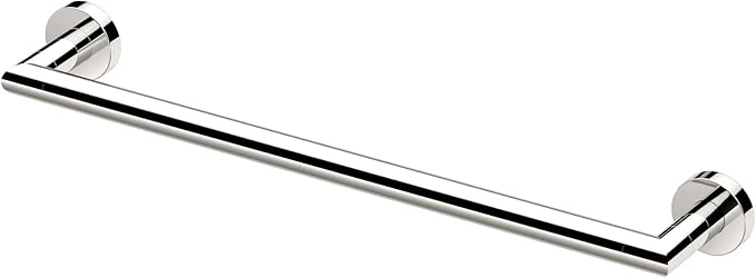 Gatco 4311 Glam Single Towel Bar, 18 Inch, Polished Nickel | Wall Mount Bathroom Towel Holder | Total Length 20"