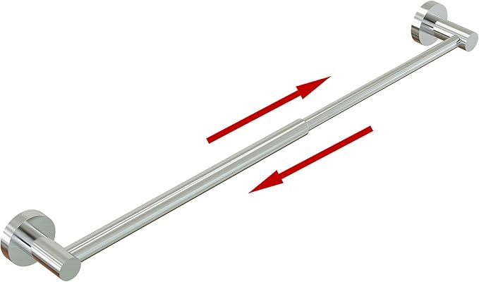 Honmein Towel Bar - Adjustable 304 Stainless Steel Towel Holder for Bathroom (11.8inch-22.6inch) Sturdy and Rustproof Wall Mounted Towel Rack for Bathroom Accessories, Silver?€?