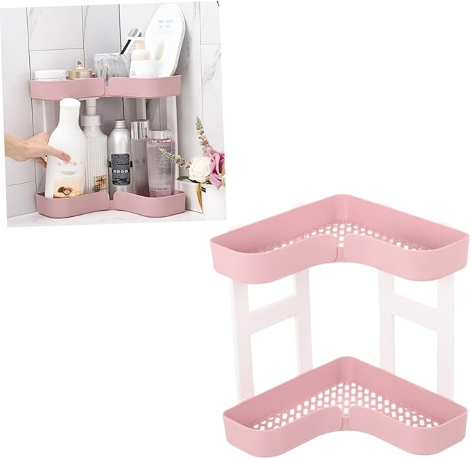 ULTECHNOVO Plastic Rack Corner Shelf Desk Stand Bathroom Shelves Capacity Environmental Material