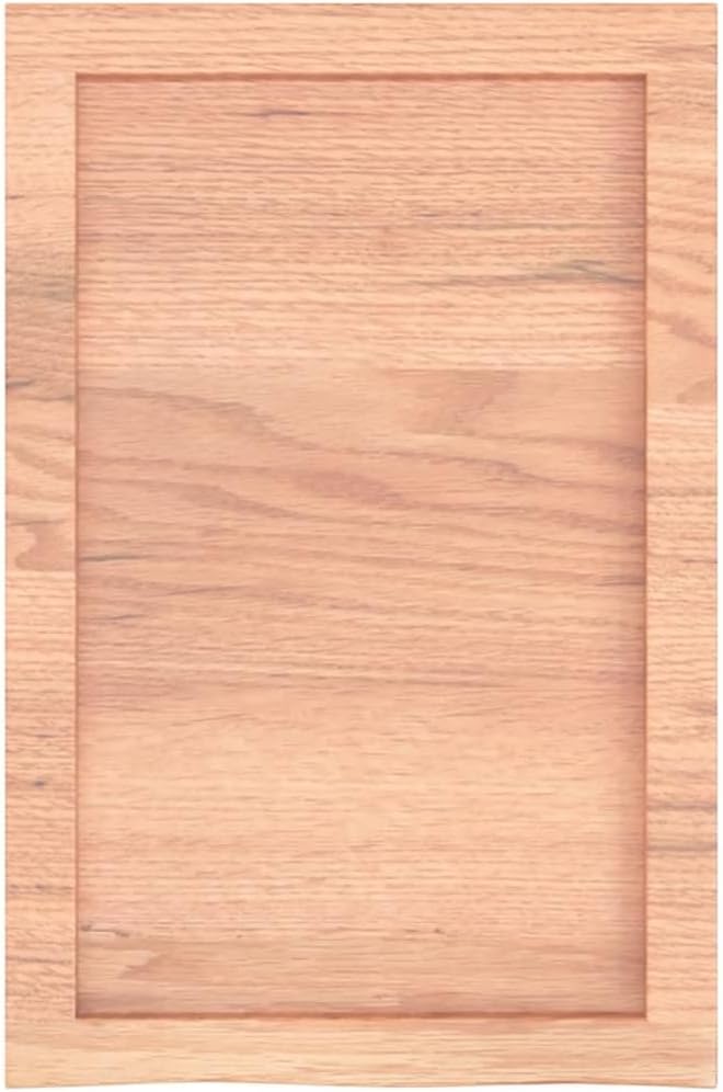 Solid Oak Wall Shelf 23.6 x 15.7 Inch, Rustic Live Edge Floating Shelf for Living Room, Heavy Duty Wood Display Rack, Varnished Natural Finish