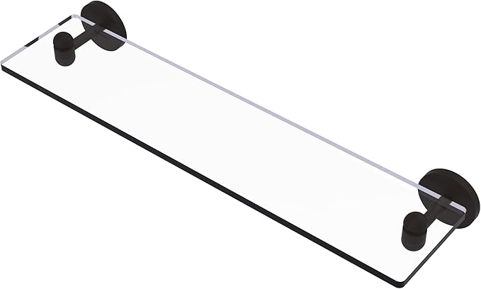 Allied Brass TA-1/22-ORB Tango Collection 22 Inch Glass Vanity Beveled Edges Shelf, Oil Rubbed Bronze