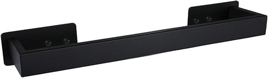 LANC Matte Black Hand Towel Rack 12-Inch Self-Adhesive Towel Bar for Bathroom Wall Mounted and No Drilling Towel Ring, Sticky on Bathroom Hand Towel Holder 304 Stainless Steel, A8310MB-L3