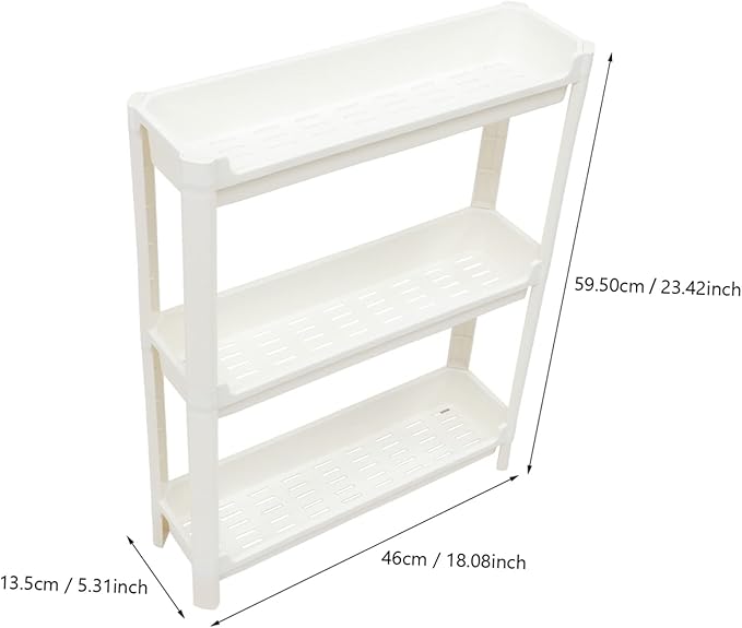 Vaguelly Multi-Layer Plastic Storage Rack Thick Corner Shelf for Bathroom and Kitchen Sturdy Home Organizer for Tight Spaces