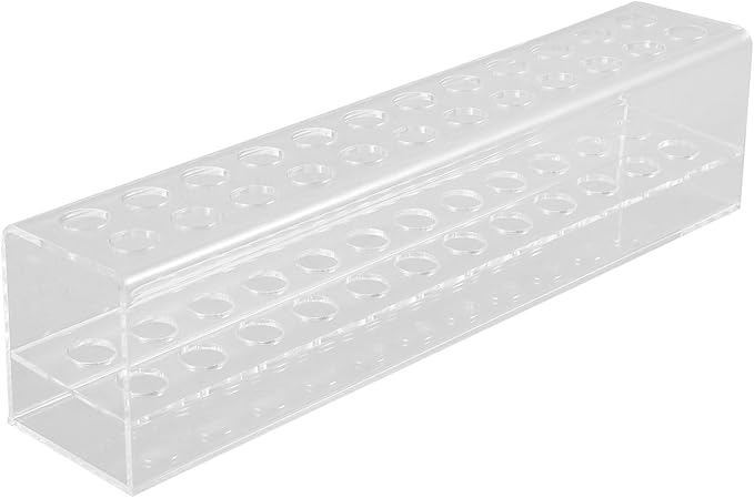 SHINEOFI Multi-slot Acrylic Pen Holder: 1 Tier 24-slot Display Stand for Pens, Pencils, Makeup Brushes & Art Supplies