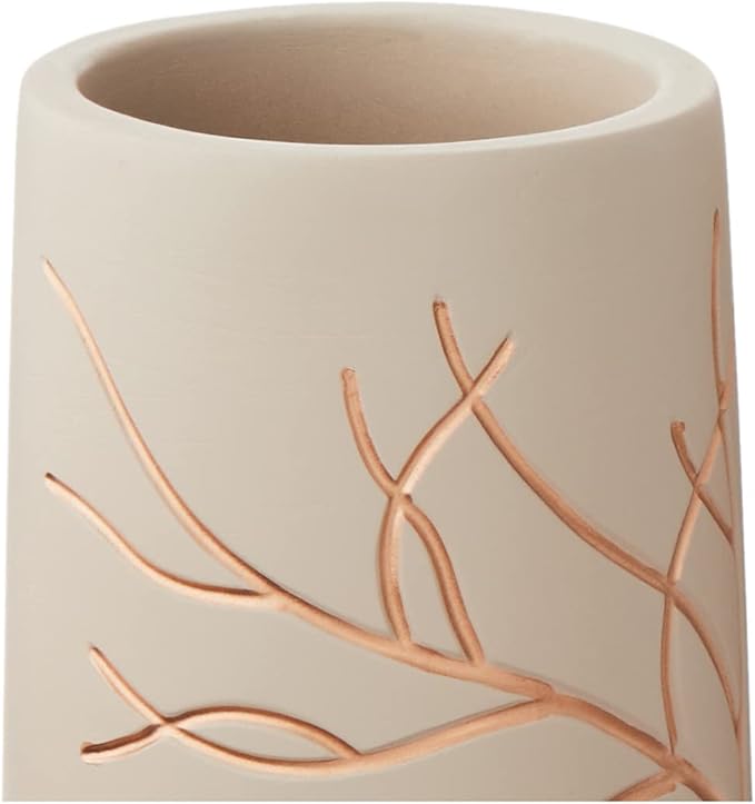 Sweet Home Collection Bathroom Accessories Unique Collections Modern Classic Contemporary Decorative Beautiful Designs Bath Shower Tub Décor, 4 Piece Set, Branches (Pack of 1, 4 Count)
