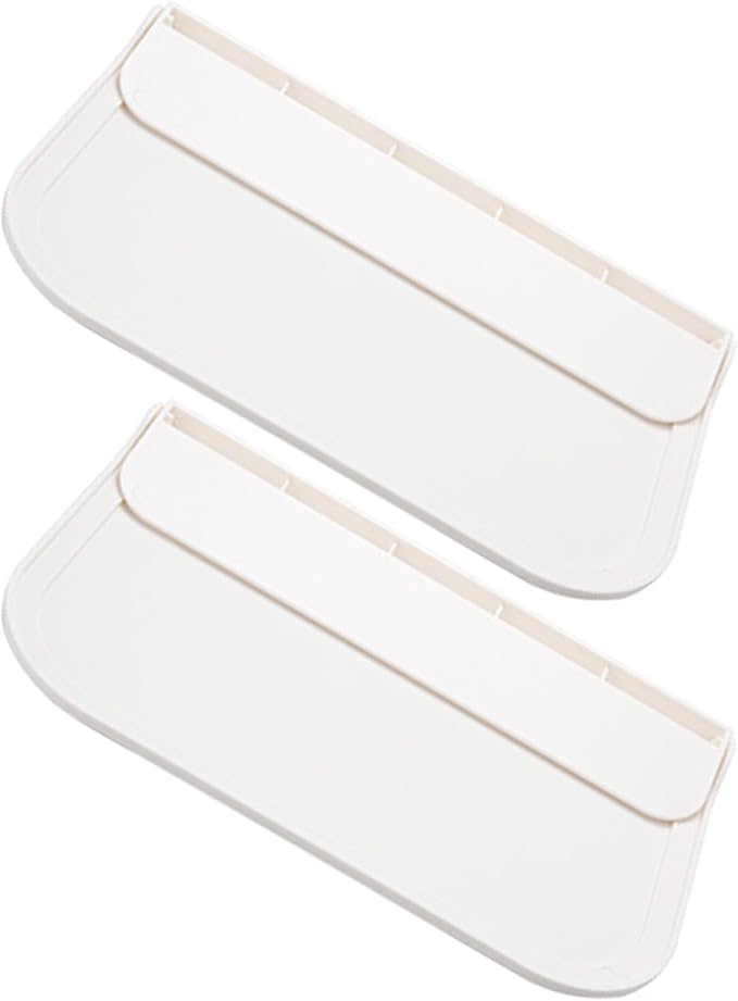2pcs Small Foldable Plastic Floating Bathroom Shelf No Drill Adhesive Wall Storage Organizer for Towels Soap and Phone Holder