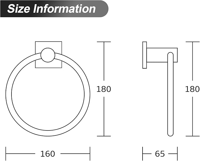 BGL Towel Ring Brushed Nickel Modern Hand Towel Ring 2 Packs for Bathroom Wall Mounted Bathroom Towel Holder Bathroom Towel Rack