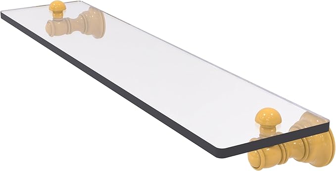 Allied Brass CL-1-22-SGL Carolina Collection 22 Inch Glass Shelf, Spanish Gold