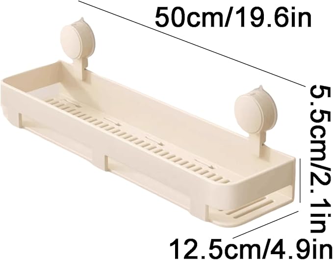 Removable Aluminum Bathroom Shelf Wall Mounted Shelf Suction Cup Removable Bathroom Shelf Widened Bathroom Rack Large Capacity