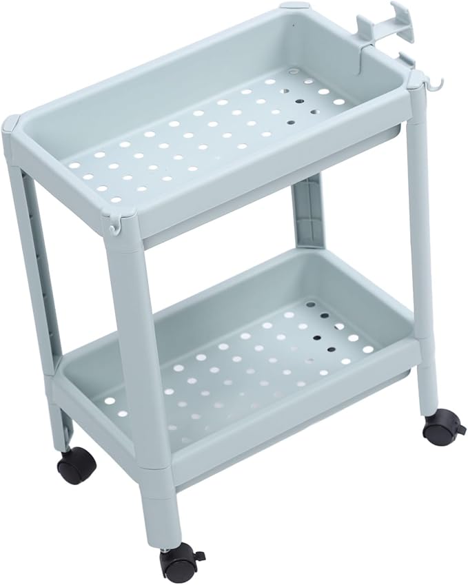 Bathroom Floor Shelf, Bathroom Storage, Open Shelf, Freestanding Corner Shelves, Shelves, Storage Shelves, Nordic (2 Layers (with Wheels)