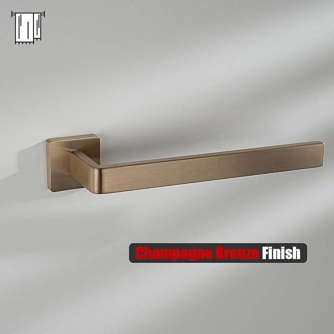 JQK Hand Towel Holder Towel Ring Champagne Bronze, 10.2 Inch 304 Stainless Steel Bathroom Hand Towel Bar Wall Mount, THH250L9-CB