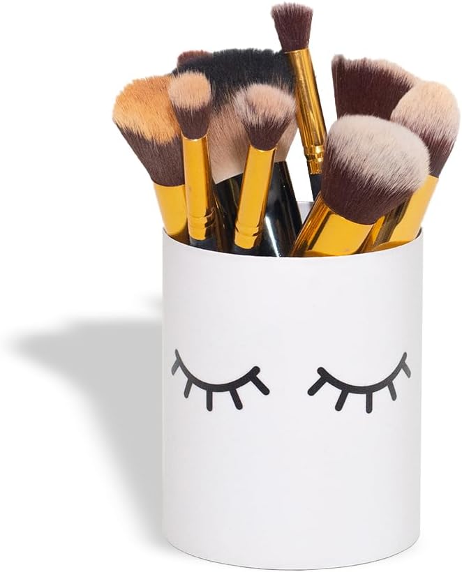GEGUTON Makeup Design Pen Holder ?€? Steel, White, Fun and Feminine Look ?€? Organizes Pens and Accessories, Adds Charm to Desks, Great Gift Idea ?€? Fun Collection