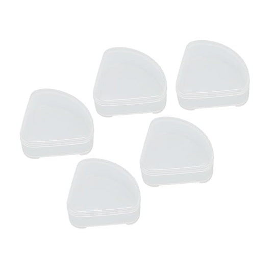 Makeup Storage Box, 5pcs Transparent Triangle Organizer for Makeup Artists, Jewelry Holder & Bead Storage Case, for Nail Tips & Capsules