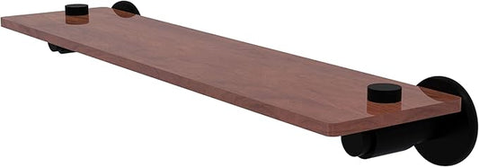 Allied Brass TR-1-22-IRW-BKM Tribecca Collection 22 Inch Solid IPE Ironwood Shelf, Matte Black