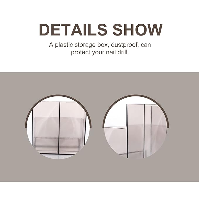 FOMIYES 2pcs Nail Art Polisher Holder Manicure Grinding Rack Storage for Nail Drill Bits Easy to Clean Display Box Design