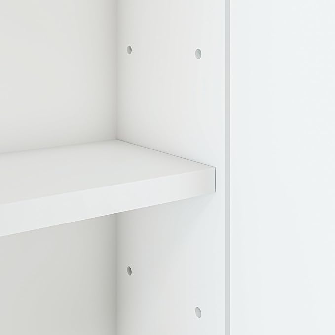 Panana Bathroom Mirror Cabinet Medicine Cabinets with 3 Mirrored Door Wall Mounted Cabinet with Mirror, Storage Shelf with Adjustable Shelves Storage Organizer Kitchen Cupboard (White, 23.6x23.6 inch)