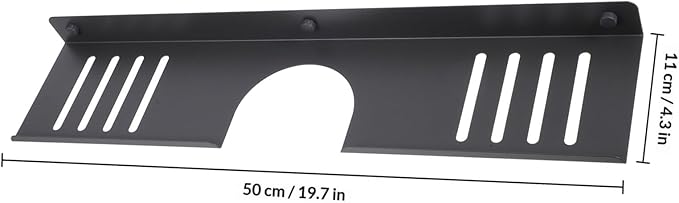 TOYANDONA Sink Bathroom Shelf Organizer 50cm Gunmetal U-Shaped No-Drill Wall-Mounted Bathroom Sink Tray Storage and Counter Organization