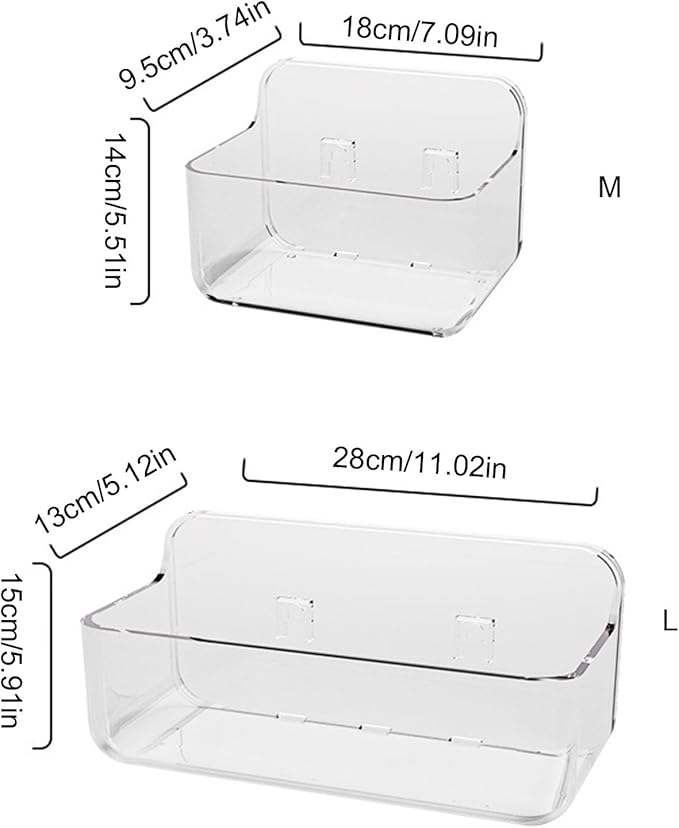 Wall Mounted Storage Organizers Wall Mounted Storage Shelf Adhesive Organizers Holder for Various Flat Surfaces Bathroom Shelf