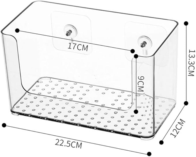 WFF Bathroom Self-Adhesive Rack, Floating Cosmetic Storage Box, Wash Mask Home-Free Perforated Wall Hanging, Hanging Toilet Rack (Color : B)